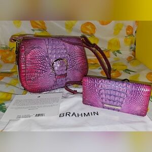 Brahmin Nadine Crossbody Purse and Ady Wallet